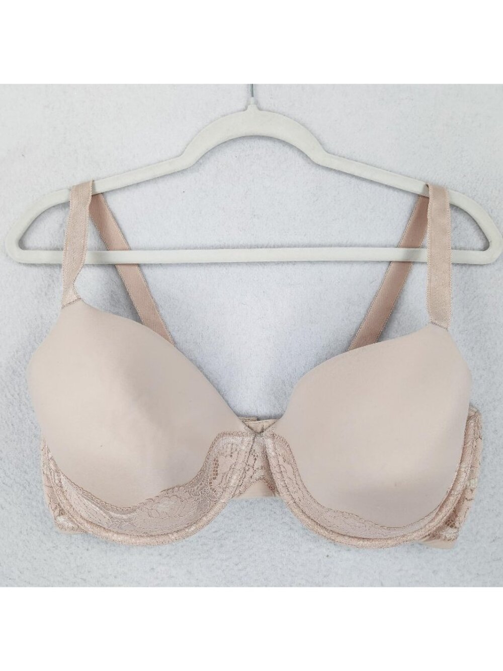 Wacoal Bra Womens 38DDD Nude Cream Lace T-Shirt Lightly Lined Underwire